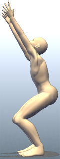 ヨガ 椅子（腰掛け）のポーズ 2