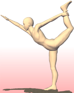 ヨガ 立位による半弓のポーズ 2